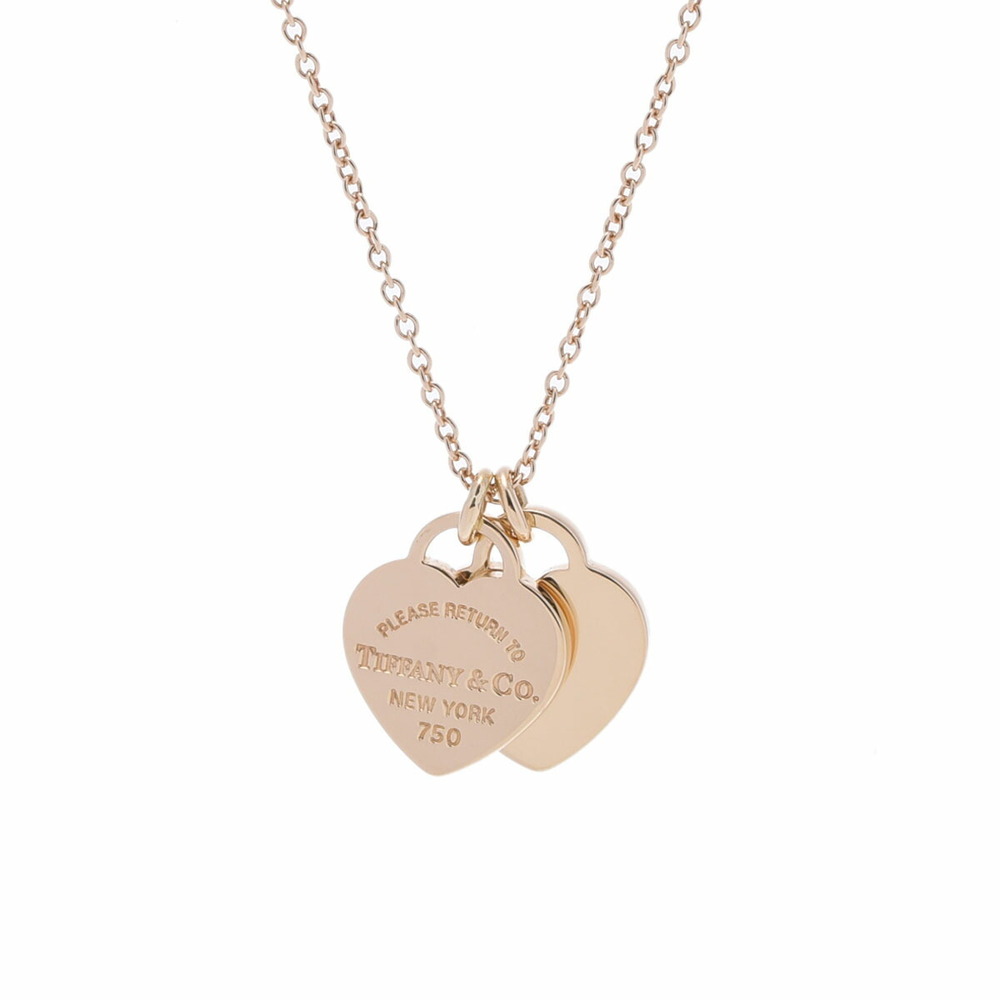 TIFFANY Return to Tiffany Double Heart Yellow Gold Necklace